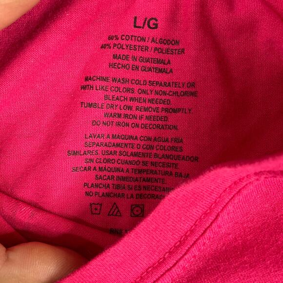 Realtree T-Shirt Womens Size L Pink Camo Logo Graphic Outdoor Hunting Casual - Picture 5 of 7